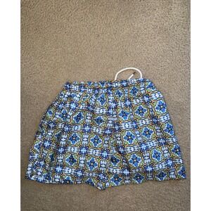 Ricordi di Ravello Men's Swim Trunks Blue Tile Pattern Made‎ in Italy